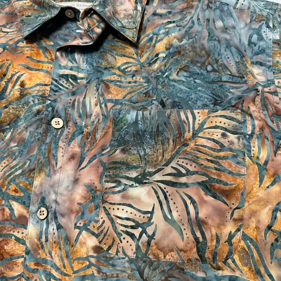 Island, Republic, men’s large tropical print short sleeve shirt - Picture 6 of 6